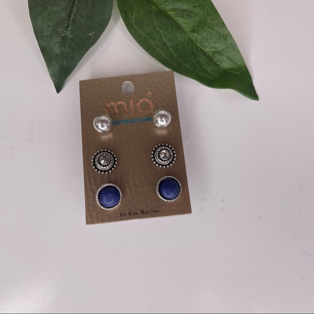 Stud Earring 3 pairs